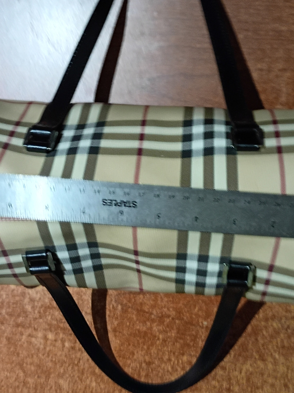 Burberry Nova Check Barrel Bag with Black Straps - Picture 3 of 15